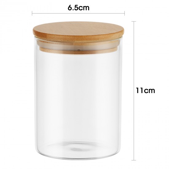 12PCs 300ml Airtight Glass Preserving Jar Food Tea Coffee Bean Storage Container
